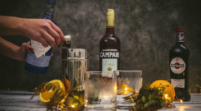 A cocktail with Campari Liquer